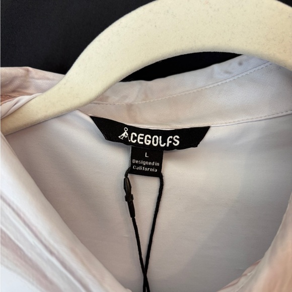 Legogolfs White and Tan Sleeveless Collared Golf Sports Shirt Women’s Large New - Picture 4 of 6